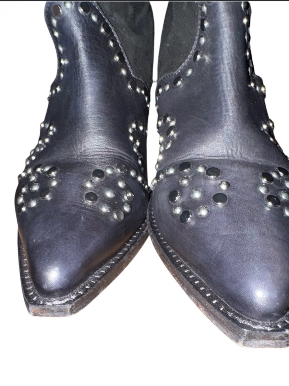 Free People Joelton Studded Western
Boots Black Suede Leather Size 36.5. - Picture 6 of 12